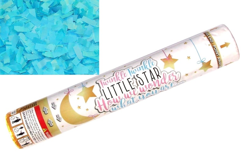 Balloon Alternative Moon /& Star 12 24 Blue Boy Gender Reveal Confetti Cannon Baby Reveal Smoke Alternative Party Idea 6 PACK
