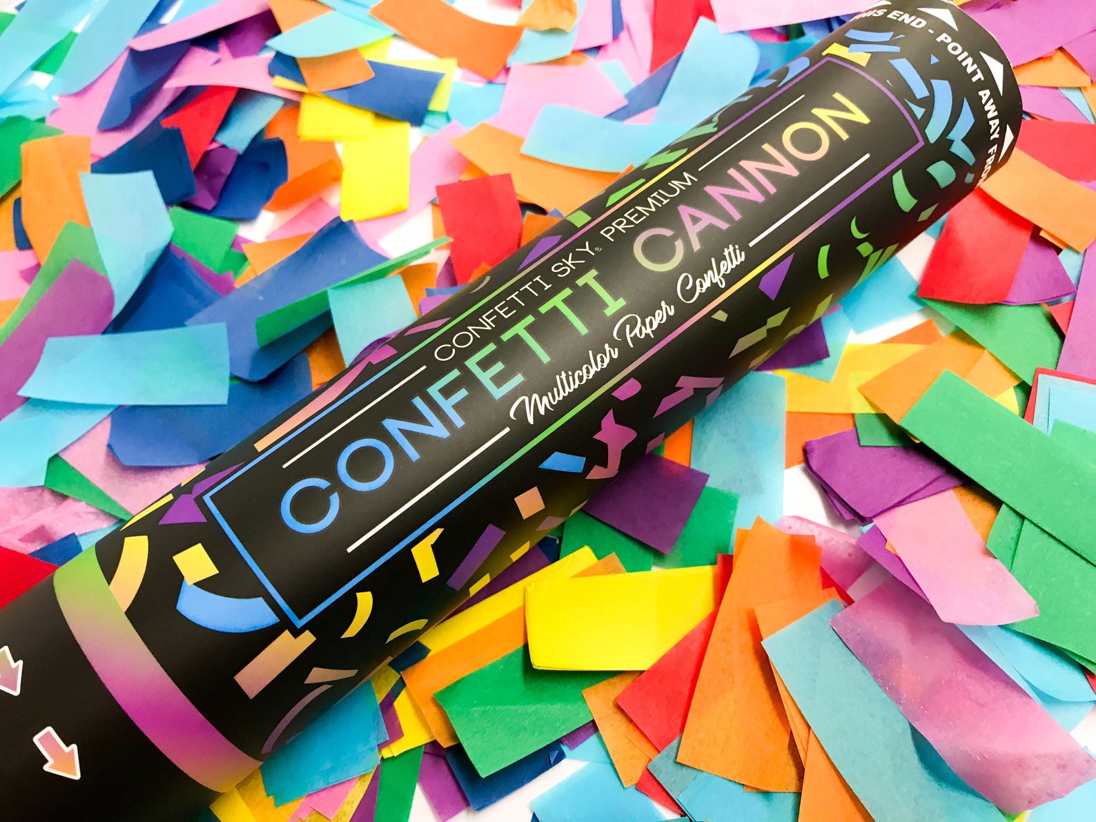 12 multicolor CONFETTI CANNON shooter sky blaster party Etsy
