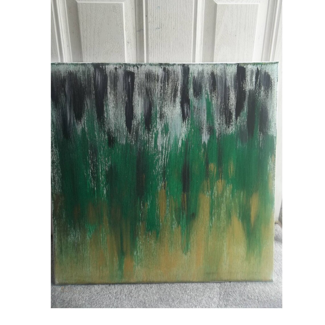 Grüne abstrakte Malerei Wand-Kunst-Dekoration | Etsy