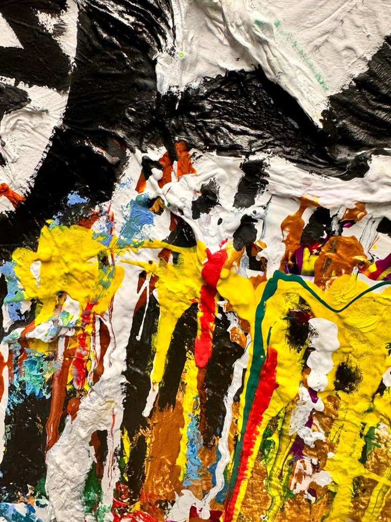 Yellow Paintinglarge Canvas Abstract Artyellow Abstract Art Mixed