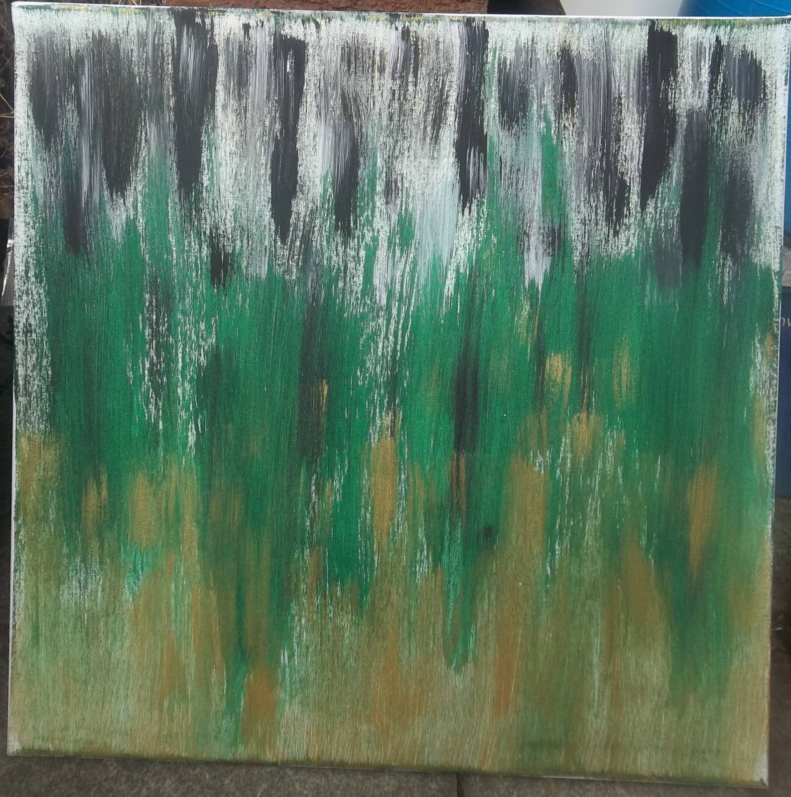 Grüne abstrakte Malerei Wand-Kunst-Dekoration | Etsy