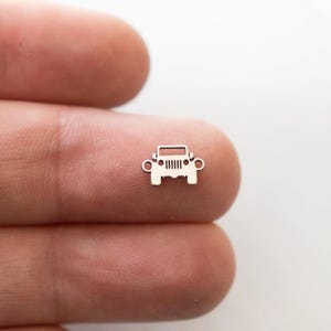 Jeep Connector- *Connector Only* - Sterling Silver Jeep Jewelry Connector -Jeep Link for Bracelet or Necklace - Permanent Jewelry Supply