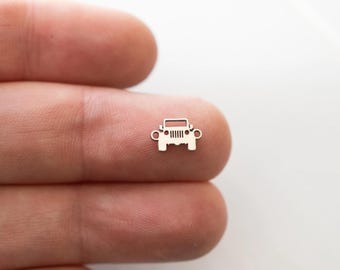 Jeep Connector- *Connector Only* - Sterling Silver Jeep Jewelry Connector -Jeep Link for Bracelet or Necklace - Permanent Jewelry Supply