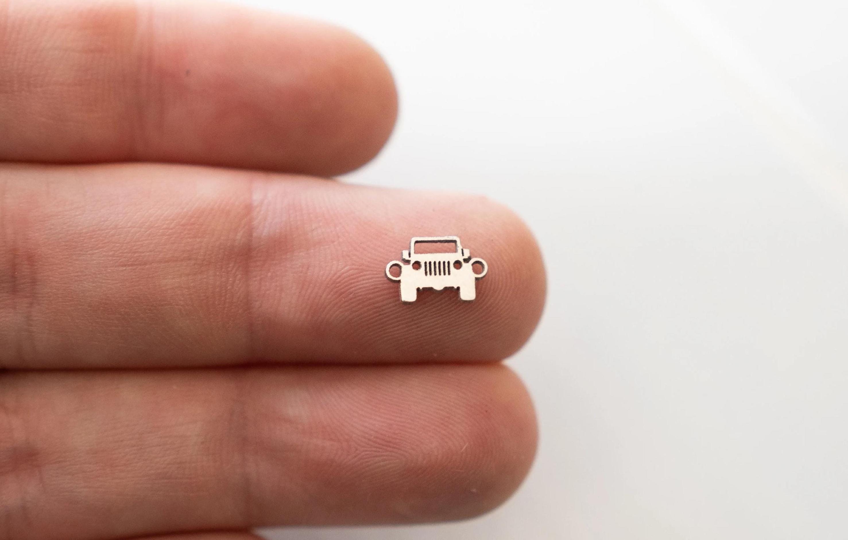 Jeep Connector- *Connector Only* - Sterling Silver Jeep Jewelry Connector -Jeep Link for Bracelet or Necklace - Permanent Jewelry Supply