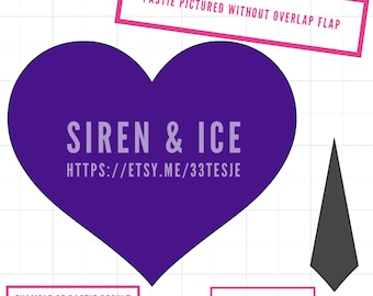 Heart shape pastie SVG/JPEG cut file