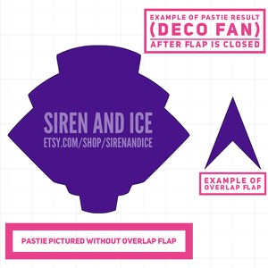 Deco Fan pastie SVG/JPEG cut file with overlap flap (not pictured)