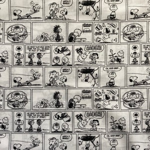 Peanuts Fabric | Charlie Brown Fabric | 100% Cotton Quilting Fabric  by the Yard, Fat Quarters | Comic Strip Fabric | Snoopy Fabric Comics