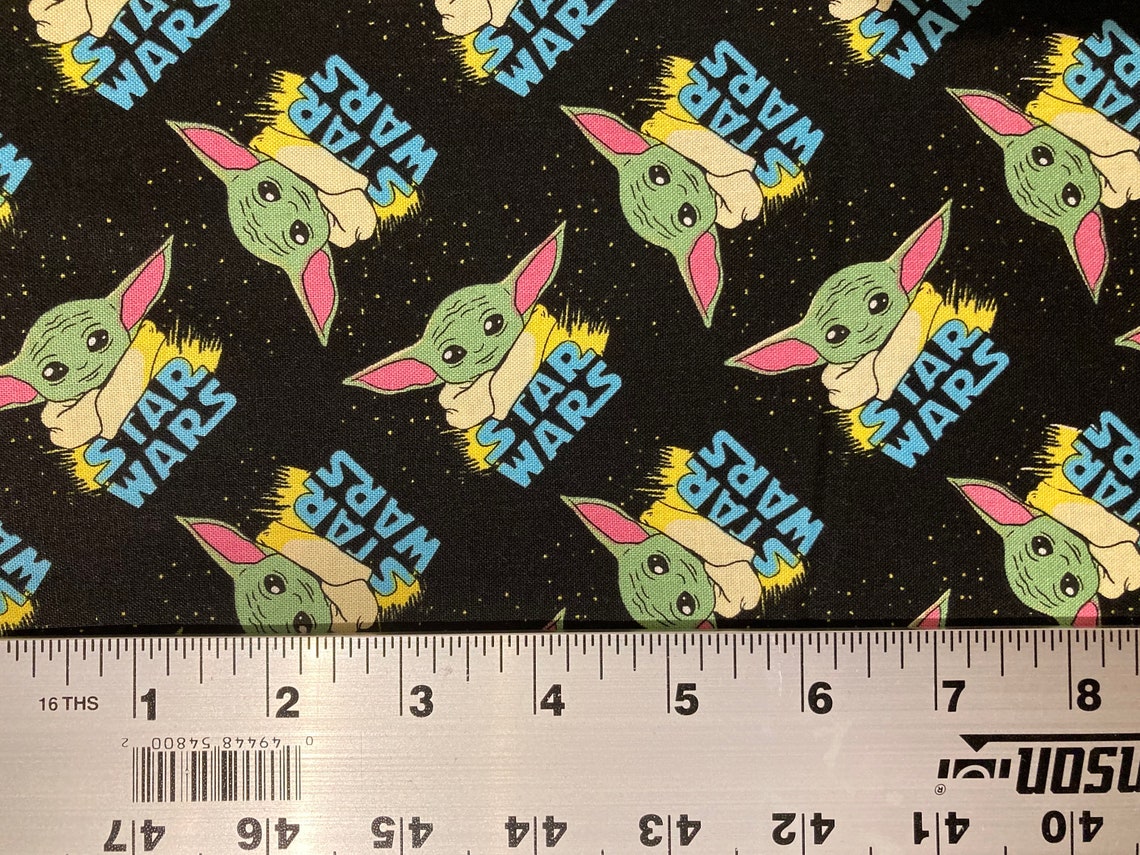 Baby Yoda Fabric Star Wars Quilting Cotton Fabric The Etsy