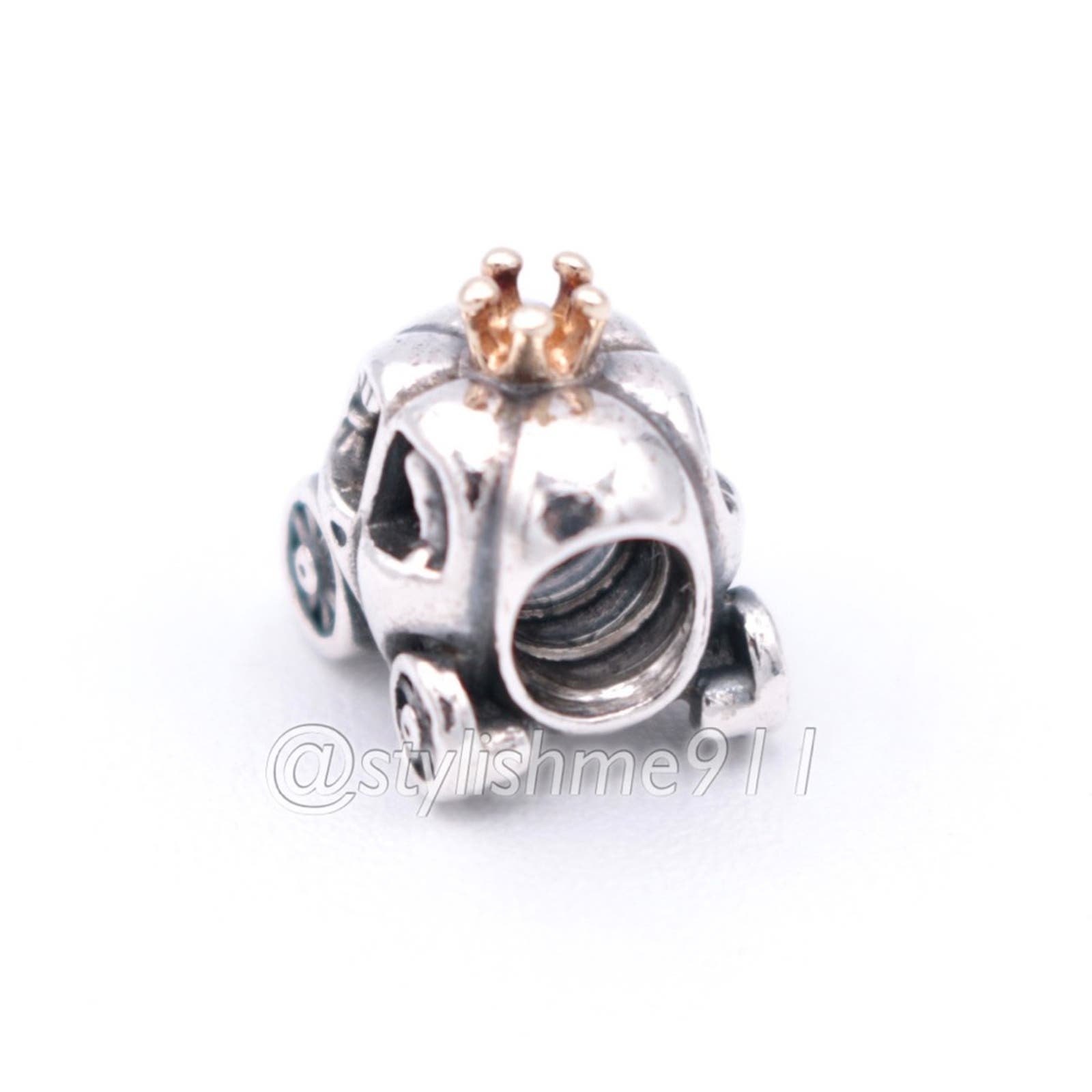 パンドラ　pandora royal carriage charm 14k Pandora SS & 14K Disney 100th Cinderella's Carriage Lab