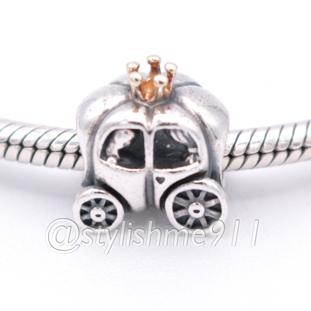 Retired Pandora Royal Carriage Charm :: 14K Gold & Sterling