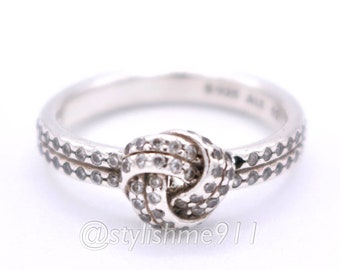 Authentic Pandora Sparkling Love Knot Ring