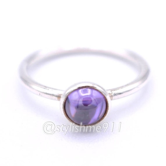 Pandora ring purple stone deals