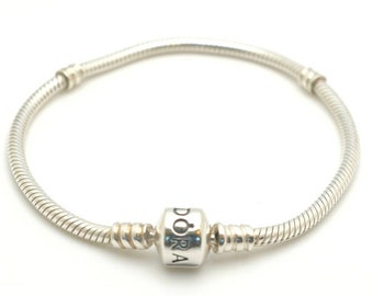 Authentic PANDORA Moments Barrel Clasp Charm Bracelet