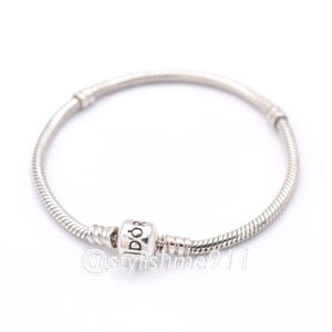 Authentic PANDORA Moments Barrel Clasp Charm Bracelet - 590702HV