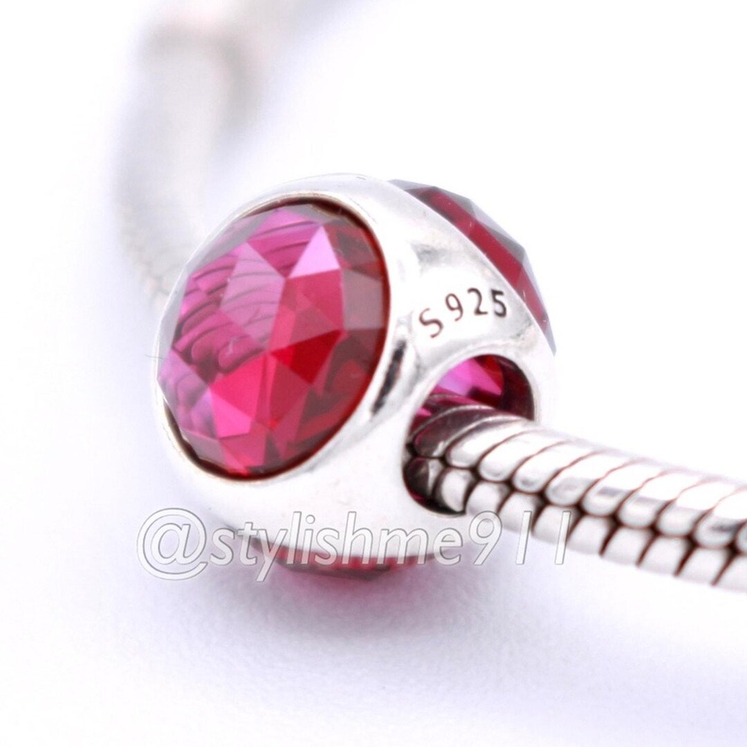 Authentic Pandora Cerise Radiant Droplet Charm - 792095NCC - Etsy