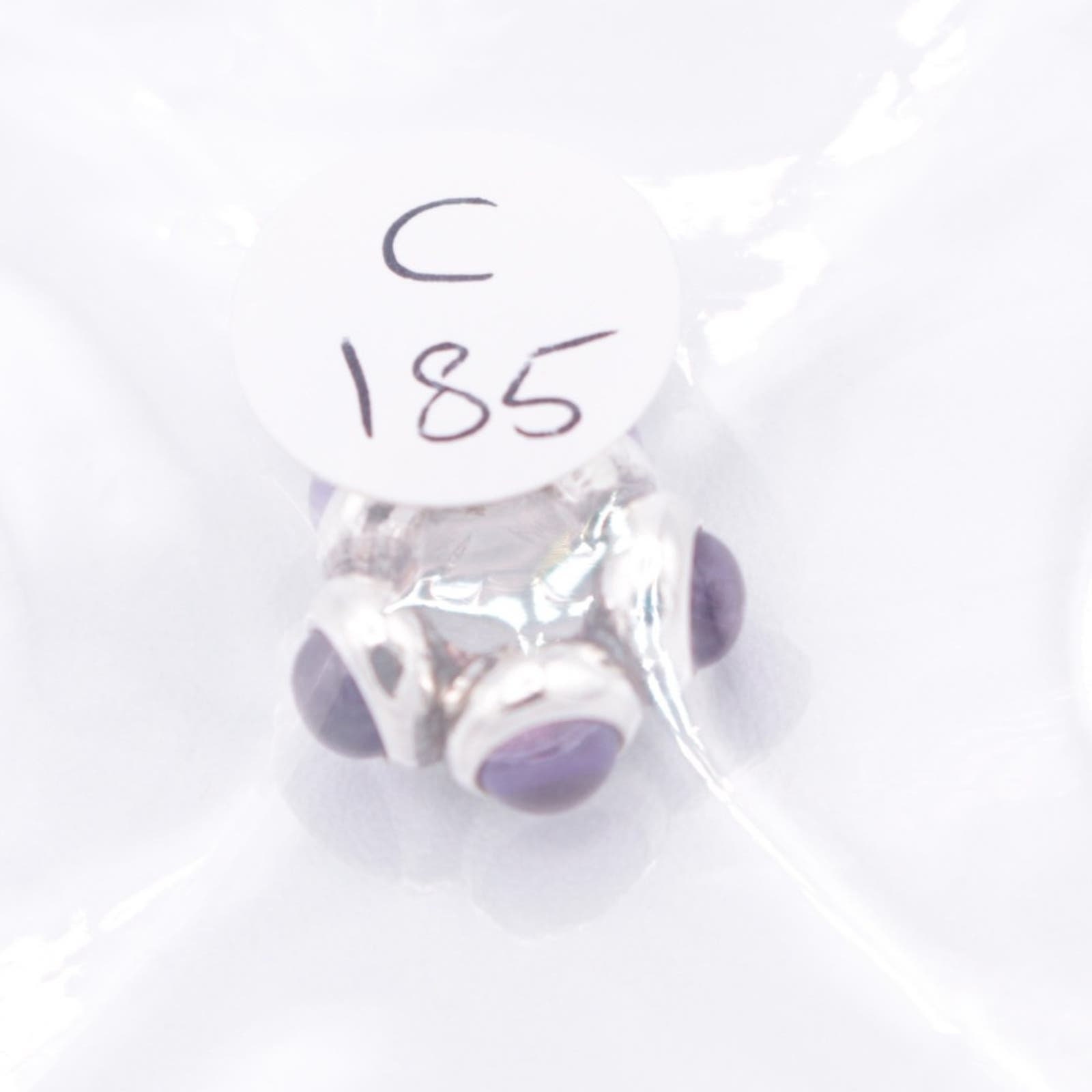 希少な本物のパンドラ アメジスト カボション チャーム - 790538AM