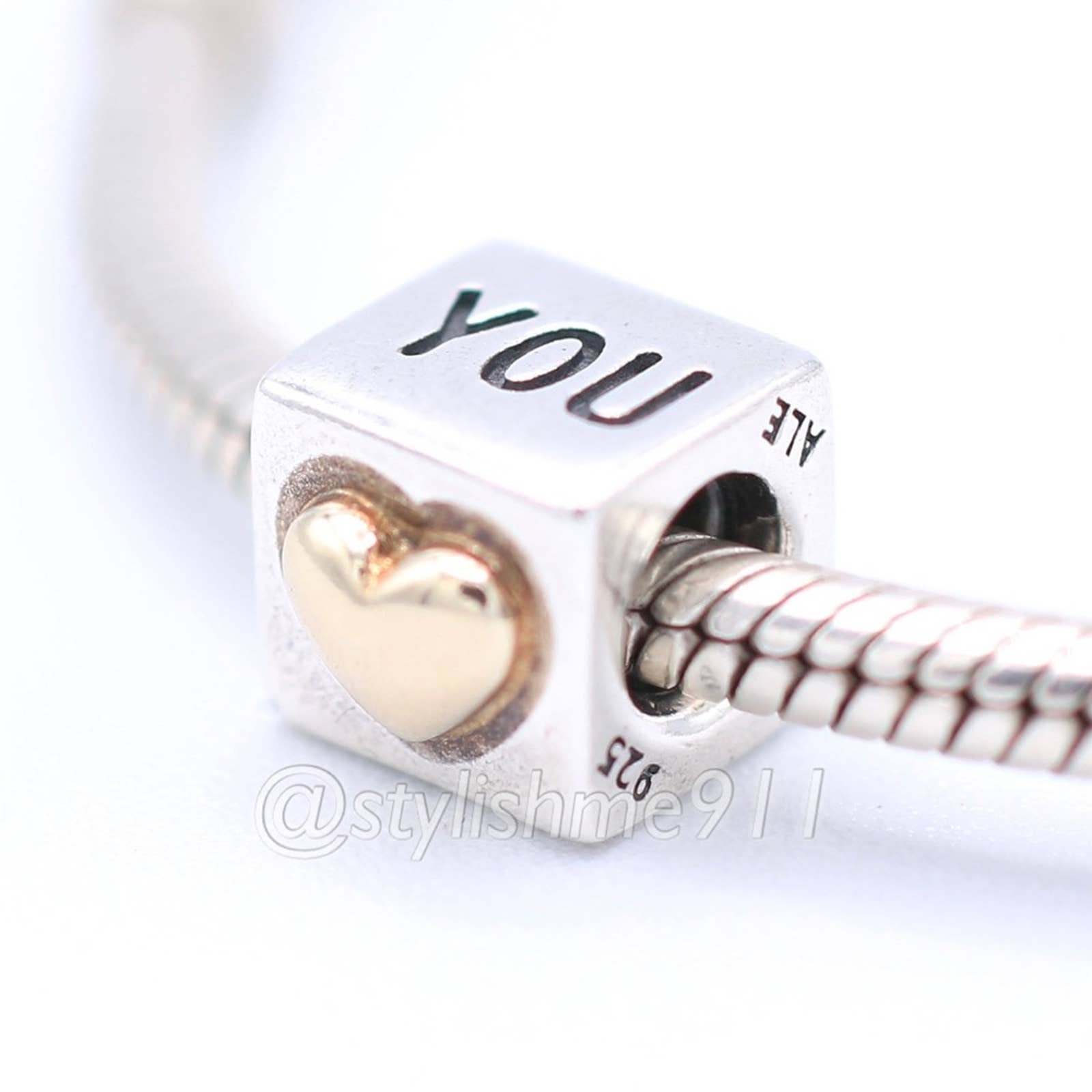 Authentic PANDORA I Love You Charm With 14K Gold - Etsy