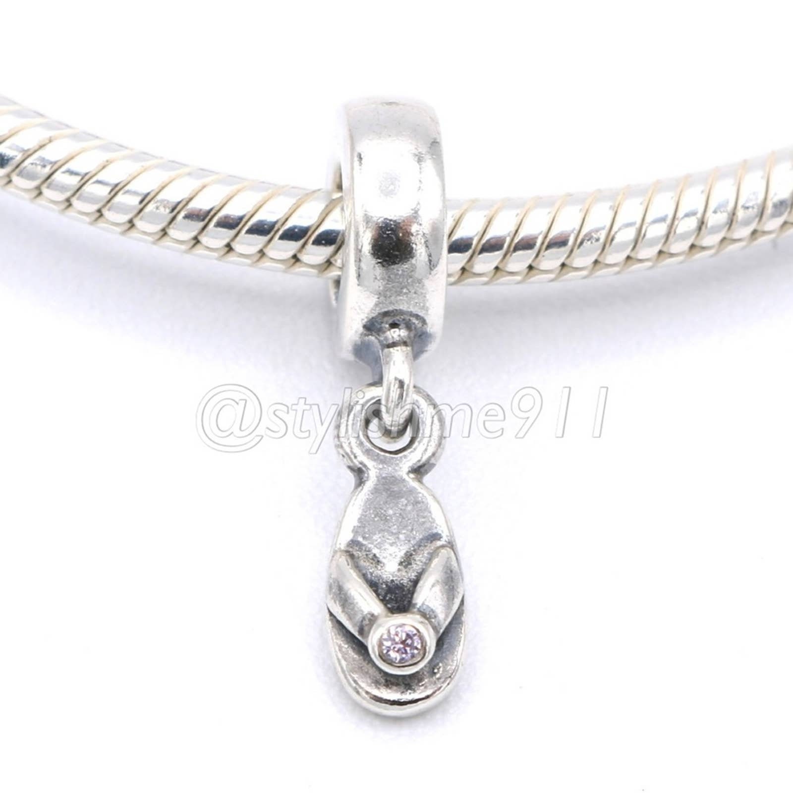 Authentic PANDORA Flip Flop With Amethyst CZ Charm Etsy UK