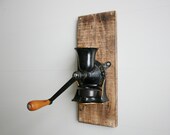 Vintage Spong Co Douwe Egberts Wall Mount Manual Coffee Grinder Mill Industrial Design