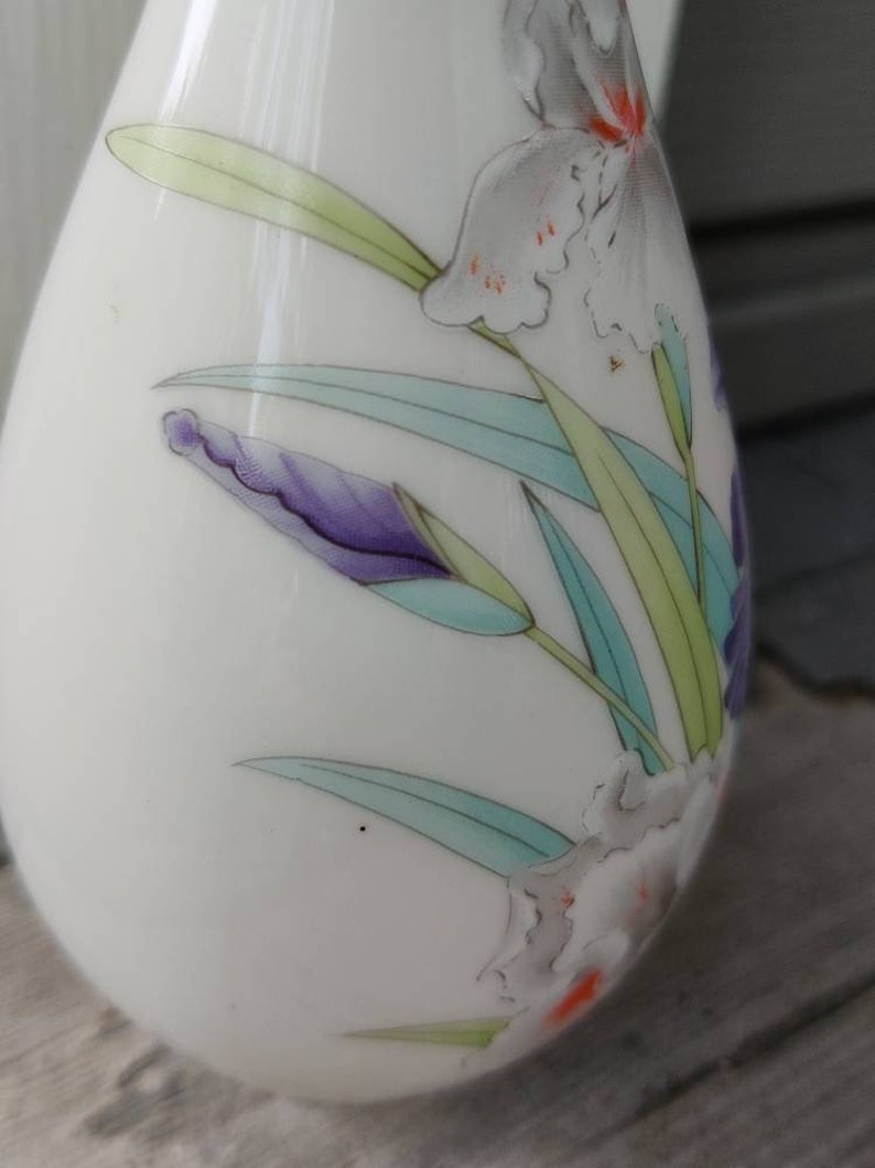 Vintage Iris Bouquet Otagiri Japan Japanese Vase Porcelain Etsy