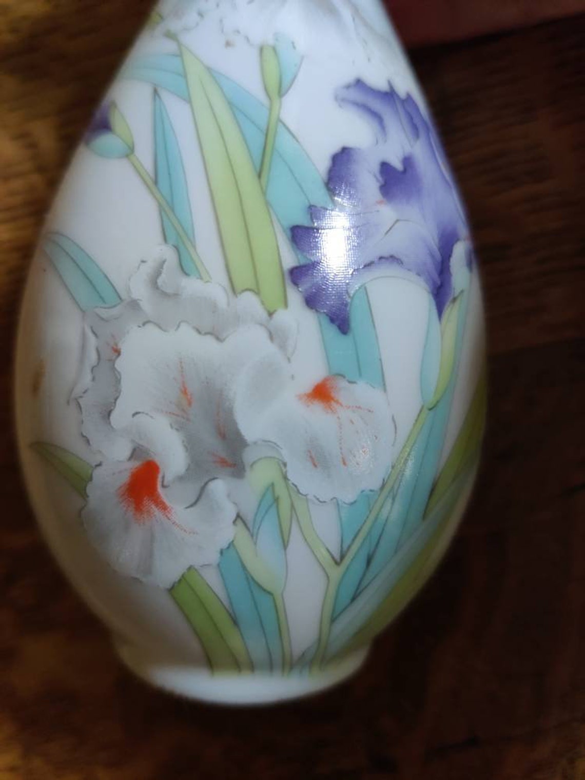 Vintage Iris Bouquet Otagiri Japan Japanese Vase Porcelain Etsy