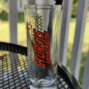Sturgis Black Hills Rally,60th Anniversary Shot Glass, Sturgis Souvenir, Motorcycle Barware,Sturgis Commemorative Shot Glass,Shooter Glass