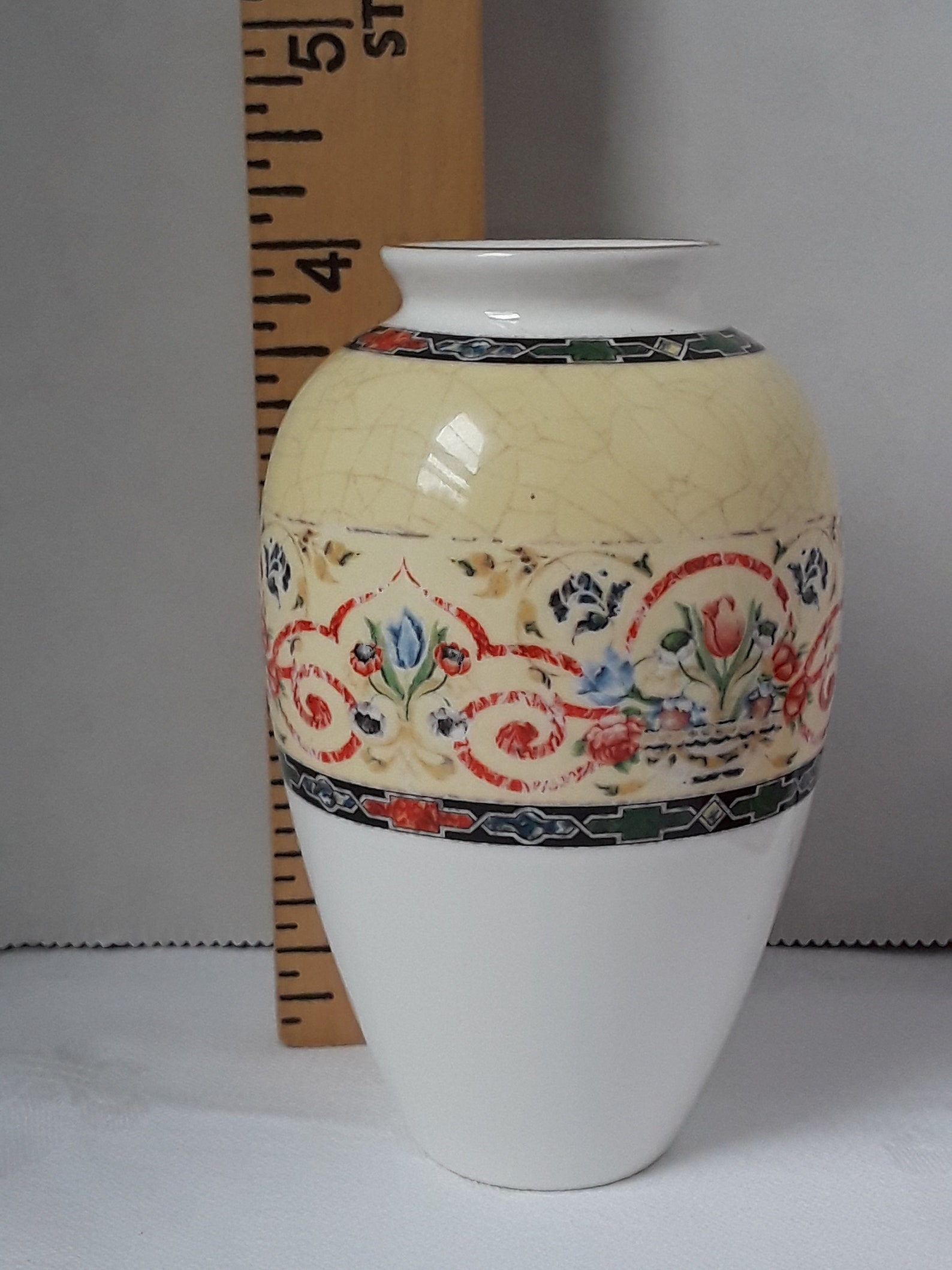 Wedgewood Harlequin Floral Jewel Vase Bone China made in Etsy