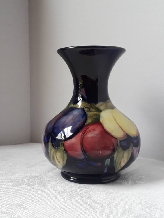 Moorcroft Pottery Vase Moorcroft Wisteria With Plums Etsy