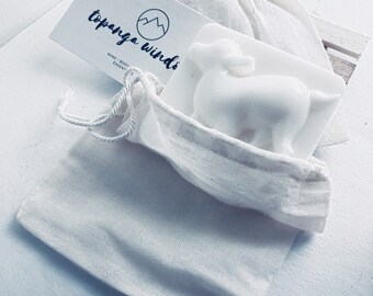 BABY GOAT SOAP / White Goat Milk Soap / Blueberry Thyme/ Honeysuckle Natural Soap / Party Favors