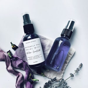 BUTTERFLY PEA Facial Mist / Lavender/ Aloe Vera/ Coconut Water /Botanical Skincare /Face Toner