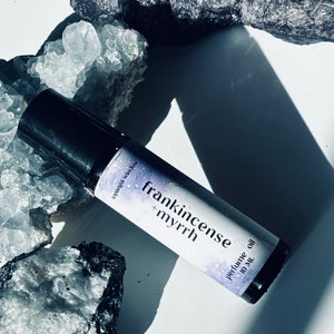 FRANKINCENSE and MYRHH Essential Oils Roll On/ Meditation/ Ritual / Altar /Spiritual Perfume Oil