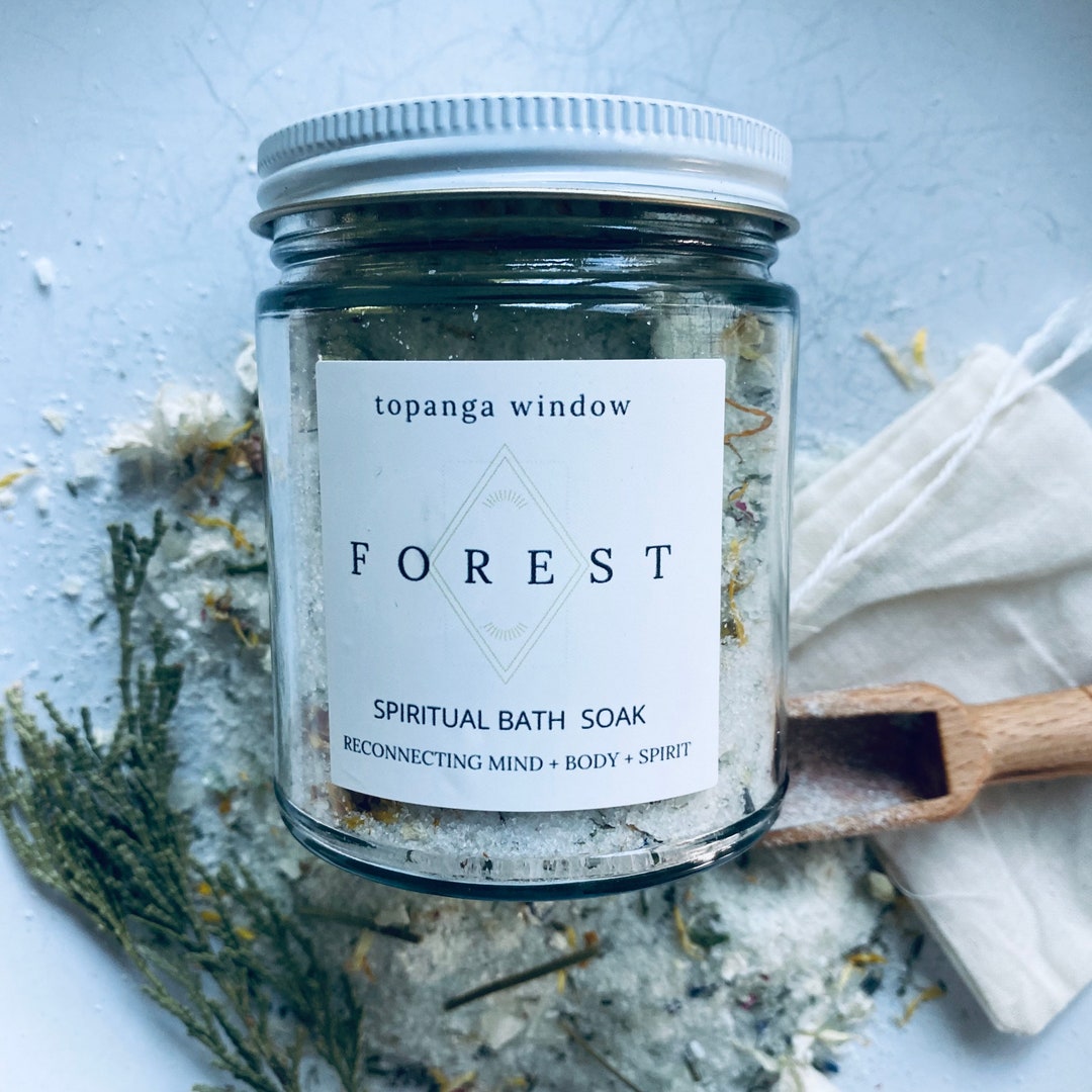 FOREST BATH SALTS /spiritual Bath Soak/ Natural Pine Scent/ Grounding