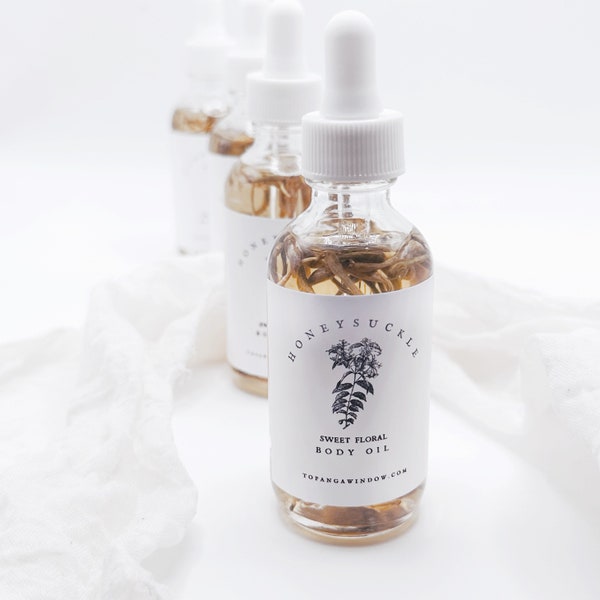HONEYSUCKLE BODY OIL /Infused Oil/ Bath and Body / Sweet Floral /Hydrating /Moisturizing
