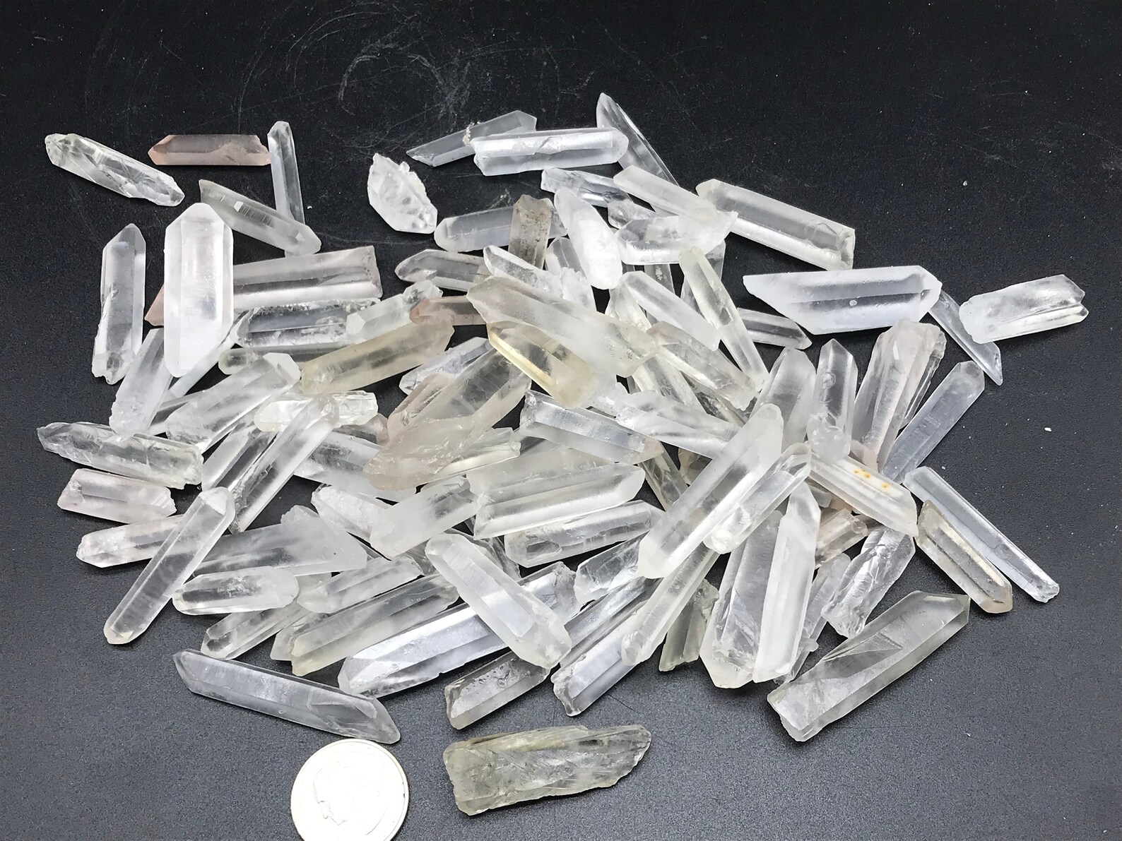 4 Ounces of Medium Sized Quartz Needle Crystals Great for Arts Etsy