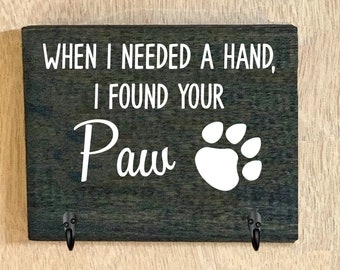 Dog Leash Holder for Wall/ Dog Mom Dog Dad Gift/ Dog Leash Hook/ Leash Hanger/ Personalized Dog/ Mothers Day Fathers Day Gift/Christmas Gift