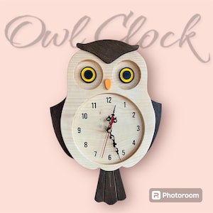 Owl Clock/ Rustic Home Decor/ Rustic Owl Clock/ Farmhouse Decor/ Nature Inspired Clock/ Owl Lover Decor/Whimsical Owl Themed home decor