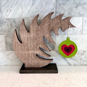 Grinch Christmas Tree Ornament Holder/ Grinch Ornament/ Grinch Christmas/ Holiday Sign/ Mean one Mr. Grinch/ Christmas Gift/ Christmas Decor