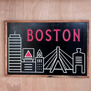 Boston Skyline Sign/ Boston Gift/ Boston Sign/ Boston Citgo Sign/ Boston Skyline/ Boston Strong/ Boston Pride/ Boston Wall Art/ Home Decor
