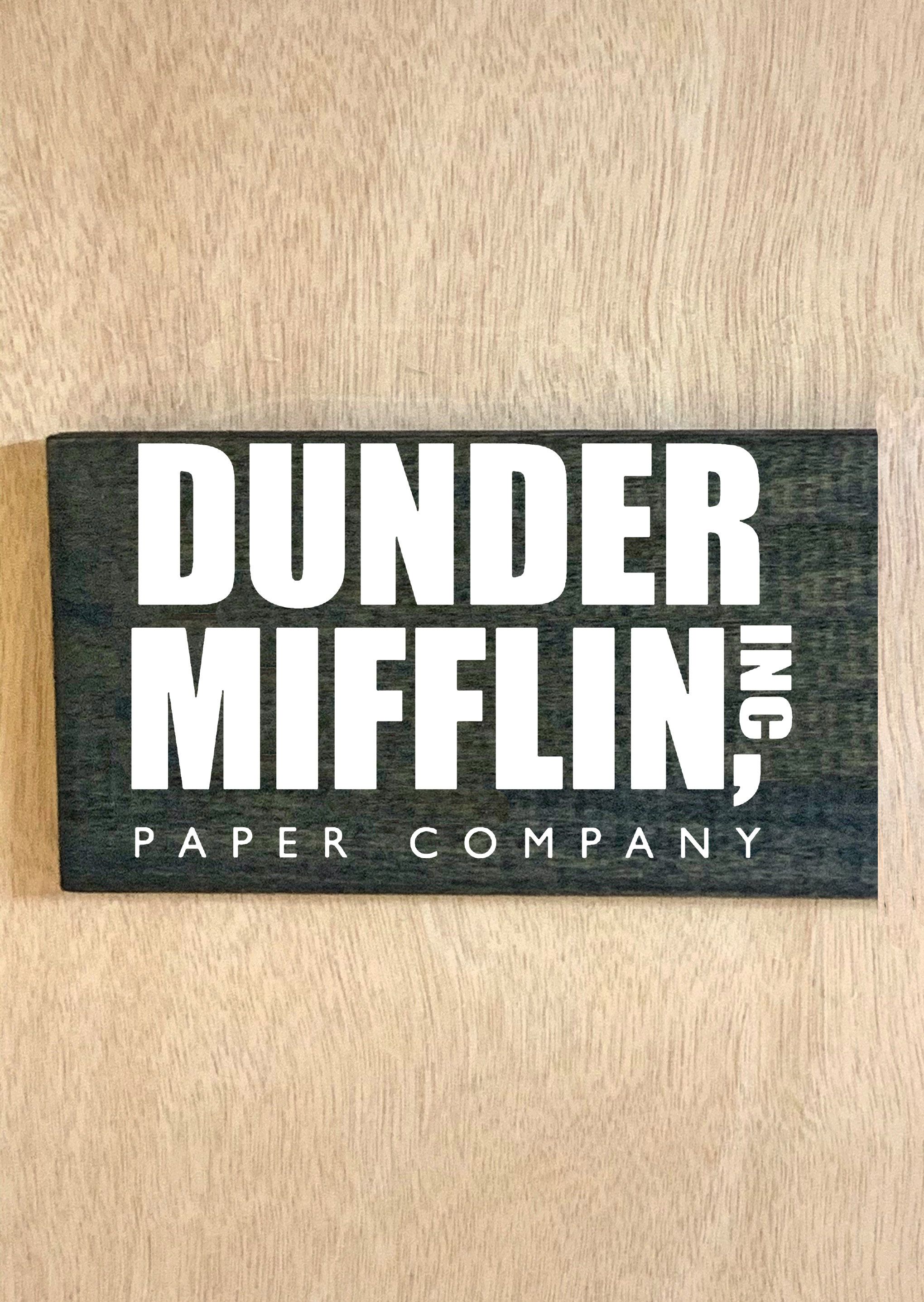 The Office Sign Sticker, Dunder Mifflin Sign Sticker for wall door 9''X3'',  USA! 