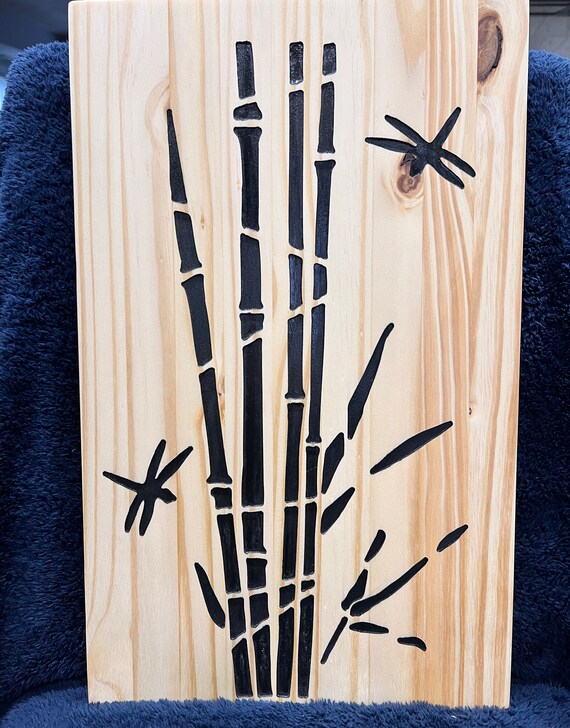 Handcrafted Bamboo Wall Art- Small size/ Bamboo wall art plaque/ Office decor/ Home decor/ Christmas Gift/ Japanese zen/ Nature Inspired art