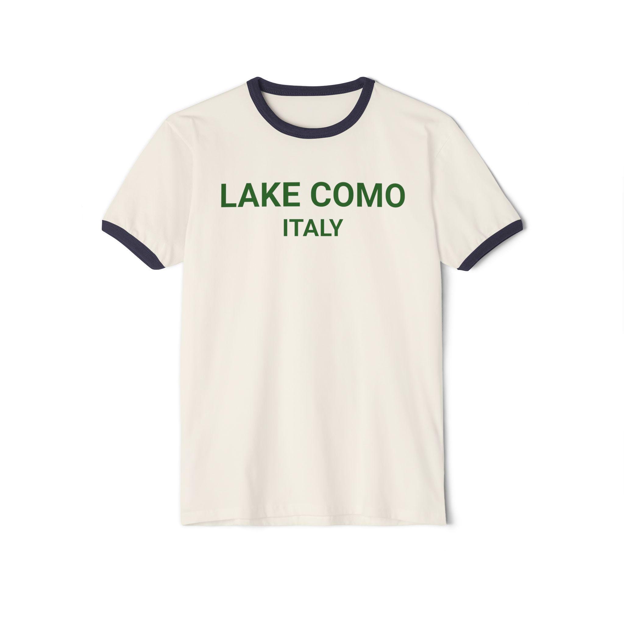 Chemise Lago Di Como, T-shirt Lac de Côme, T-shirt style doux, Aquarelle, Vacances italiennes sur un lac, T-shirt souvenir de voyage en Italie - France