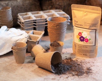 Sustrato de turba para flores: Tierra premium para sembrar plantas de balcón (100 g)