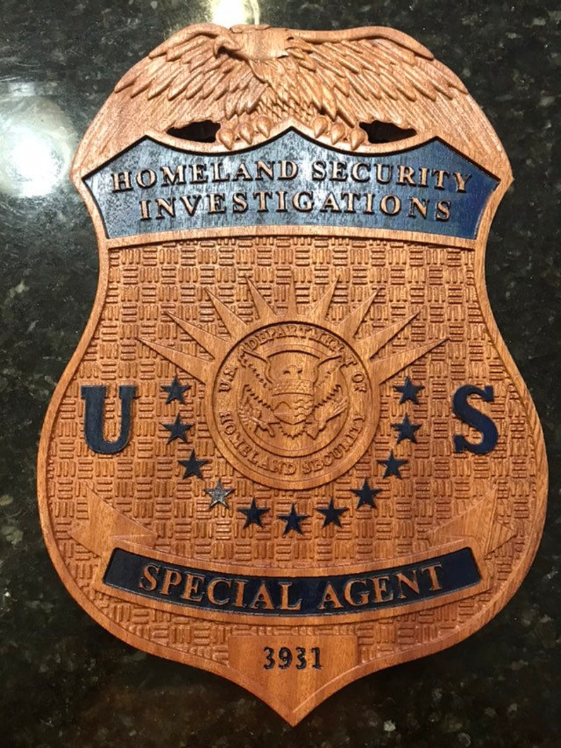 Homeland security investigations hsi badge etsy