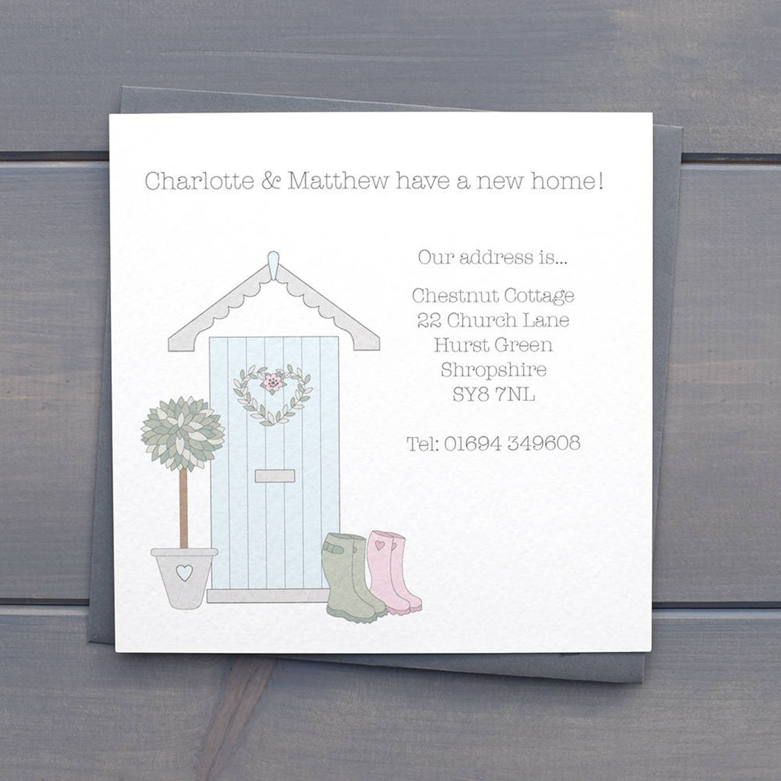 8 X Personalised New Address Cards New Address Cards We - Etsy UK