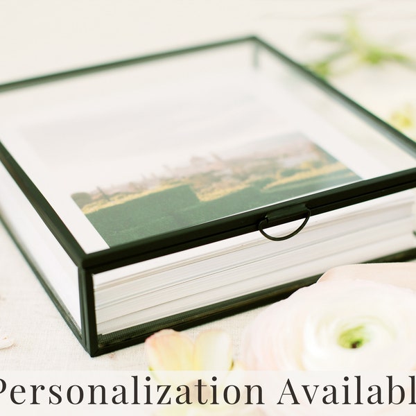 BLACK Glass Box | 5x5 Photo Box | Proof Print Packaging | Photographer Gifts for Clients