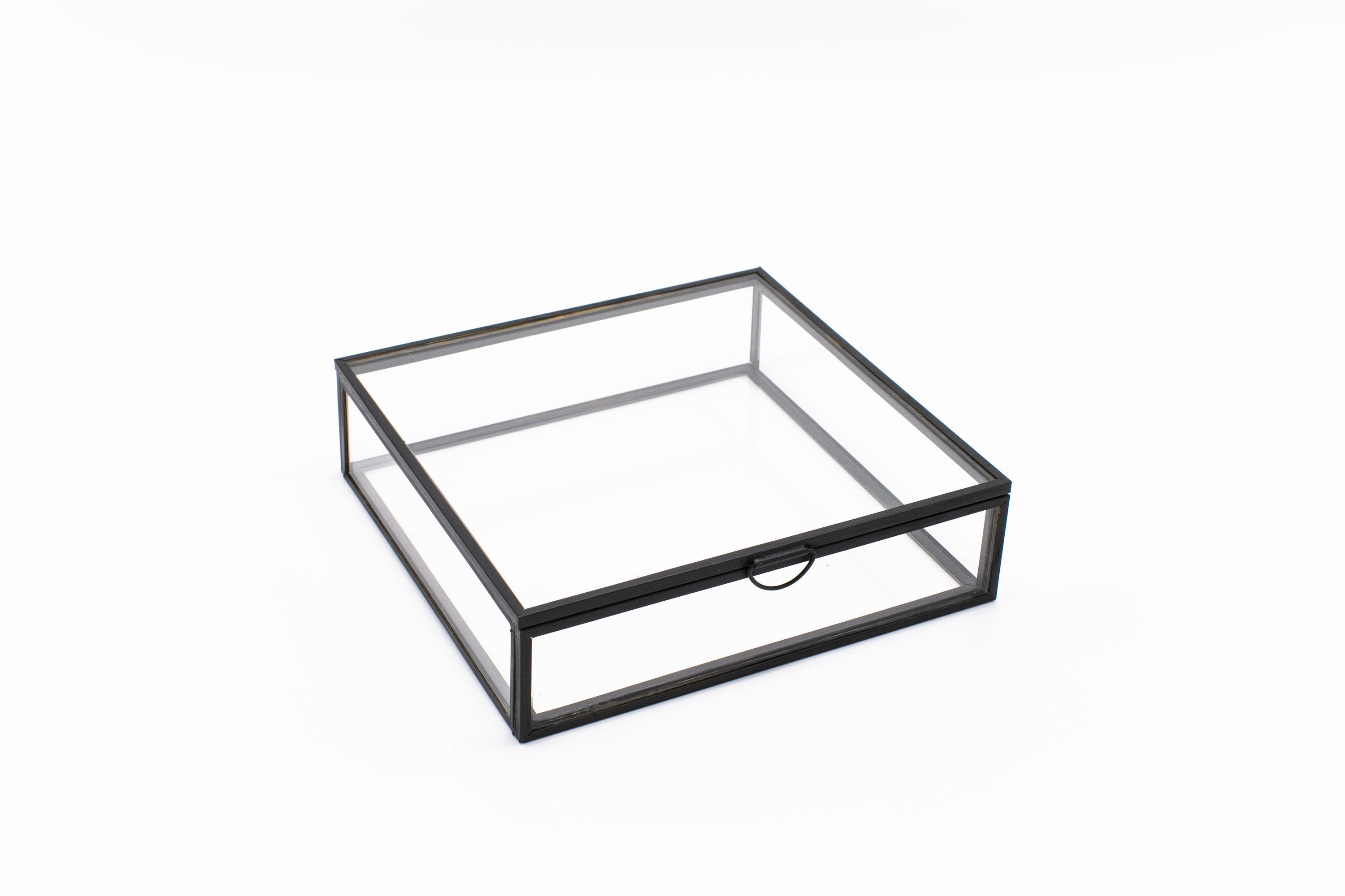 BLACK Glass Box 5x5 Photo Box Proof Print Packaging Etsy