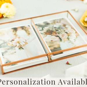 ROSE GOLD Glass Box |  5x7 Double Photo Box | Proof Print Packaging | Photographer Gifts for Clients
