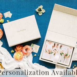 STRATUM Linen Box | 4x6 Photo Box | Off-White Ribbon | Proof Print Packaging | Photographer Gifts for Clients