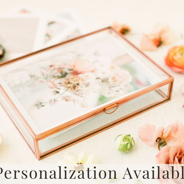 ROSE GOLD Glass Box | 5x7 Photo Box | Proof Print Packaging | Photographer Gifts for Clients