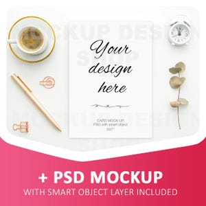 Cartão mock up Convite Mockup Estilo Mock Up Fotografia Flat lay Foto de stock Cartão branco Papelaria Mockup Design elegante Download instantâneo